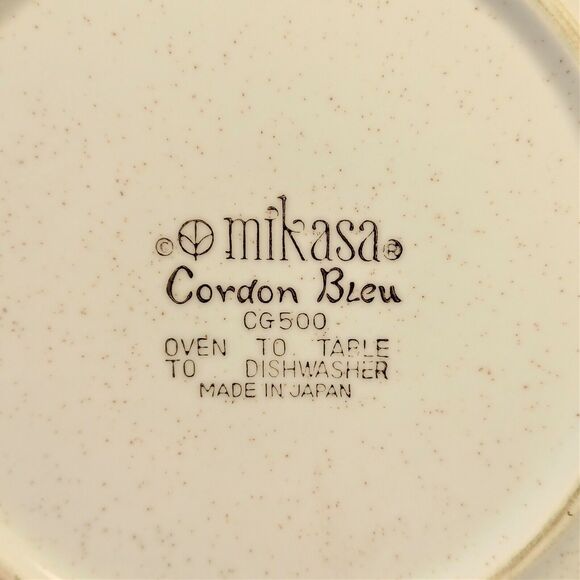 Vintage Mikasa Cordon Bleu 9.25" Round Vegetable Bowl CG500 Blue Rim 1976-1981 - Picture 5 of 5